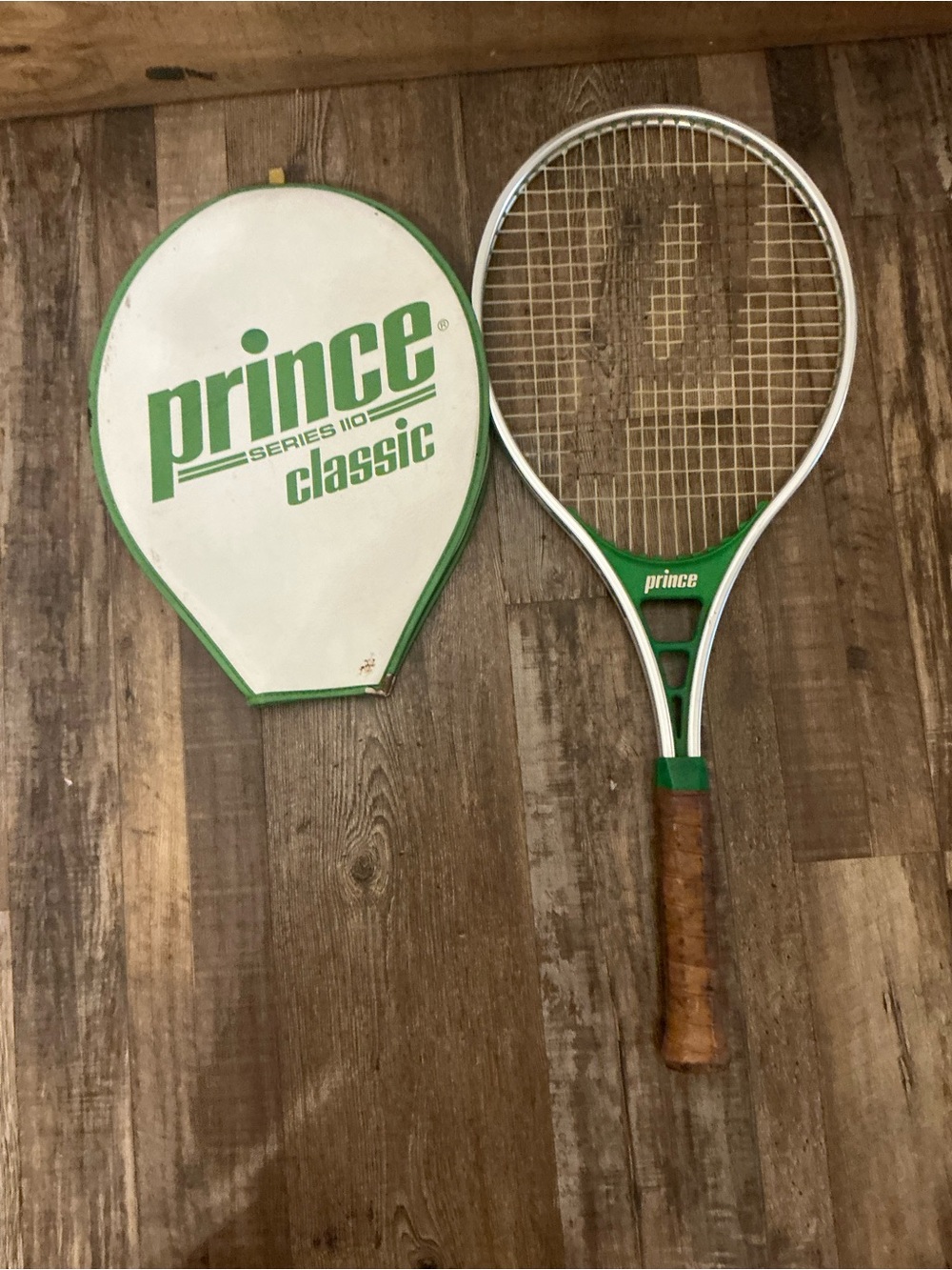 Prince Classic Series 110 Tennis Racket and Cover - White & Green